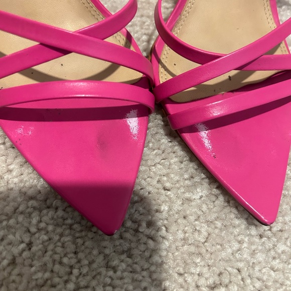 Black Suede Studio Pink Heel - Picture 2 of 3